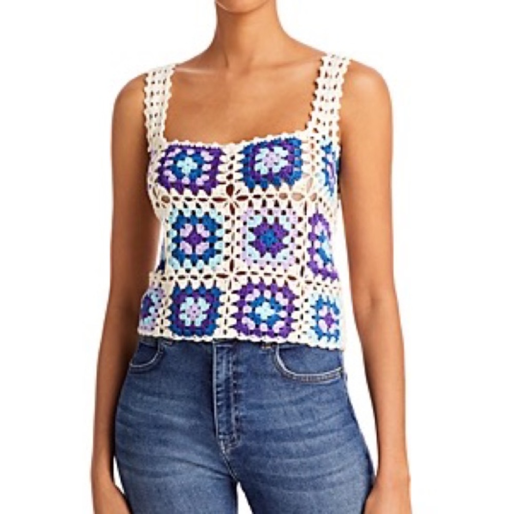 Fore crochet cropped tank top
